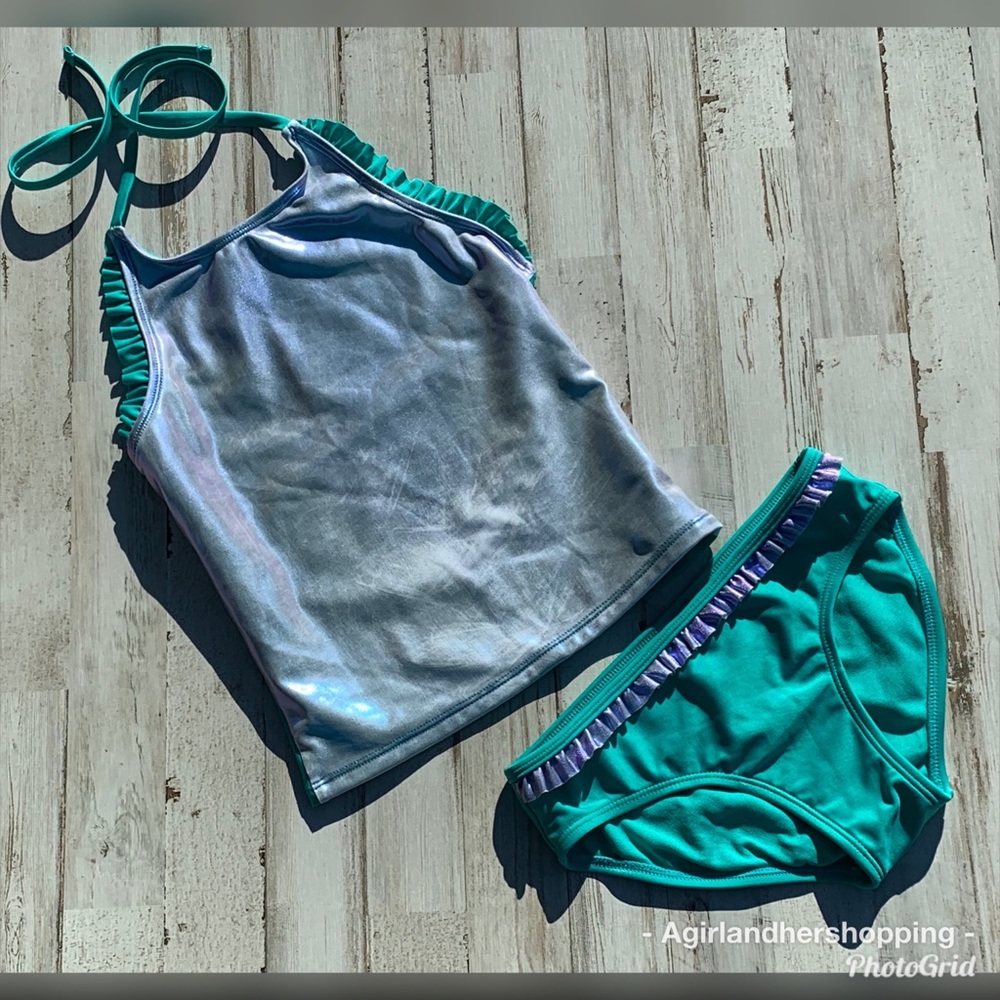 5/$25 Girls Mermaid Shimmer Swim Bathing Suit 7/8